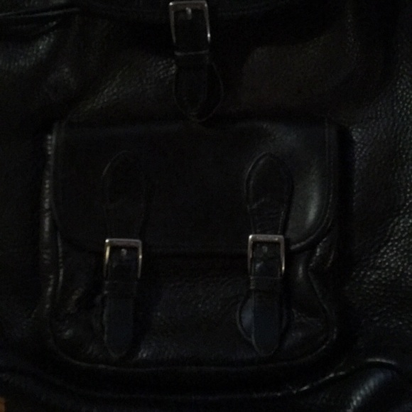 Black leather Cole Haan backpack - Picture 2 of 15